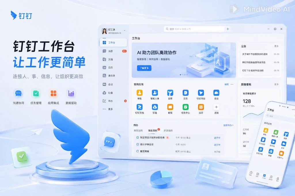 钉钉官网工作学习协同看板截图